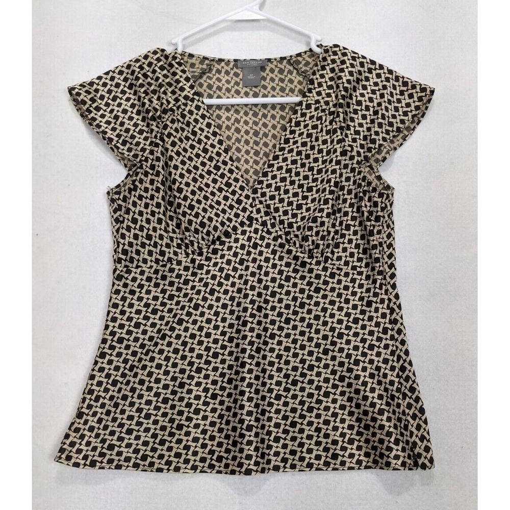 Ann Taylor Womens Top Shirt Size 2P Sleeveless Zipper Side Polyester Tanโ Black